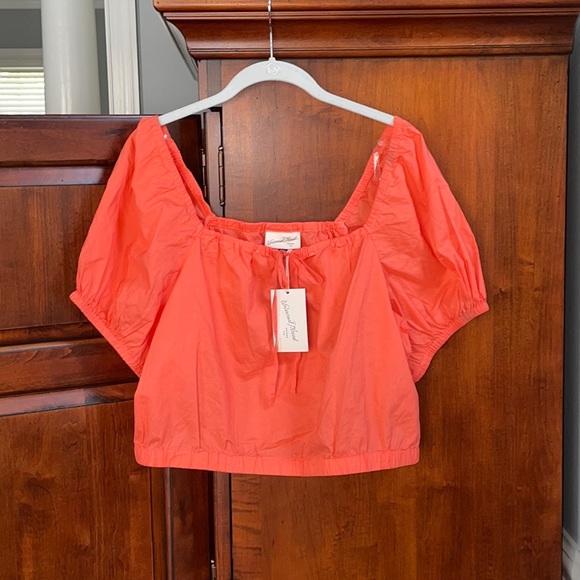 NWT Universal Thread Square Neck Cropped Short Sleeve Blouse - Picture 4 of 6